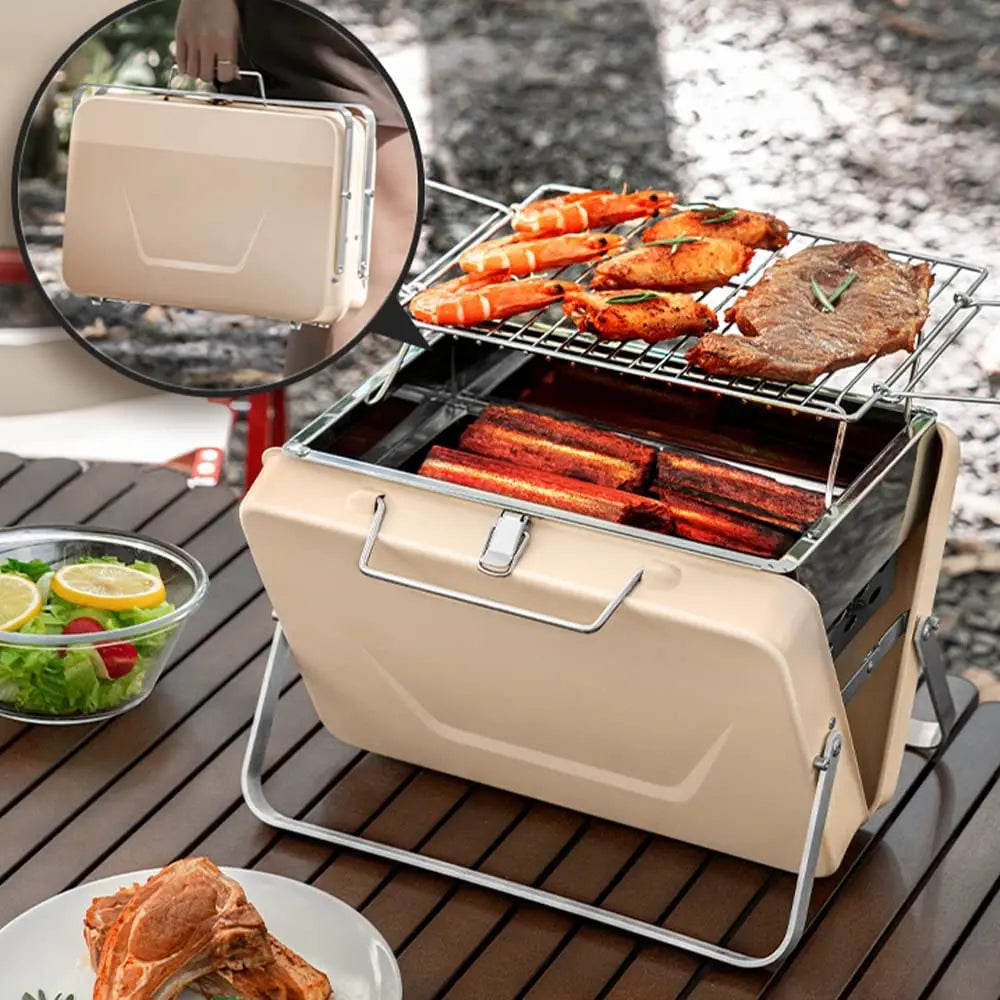 Big BBQ flavor, briefcase portable